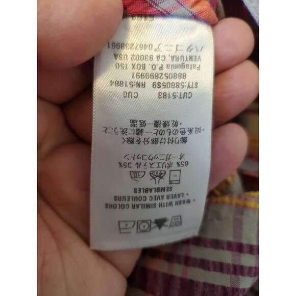 Patagonia Dress Plaid Madras Seersucker Netty Dress Size 10 90s Y2K - Picture 14 of 15